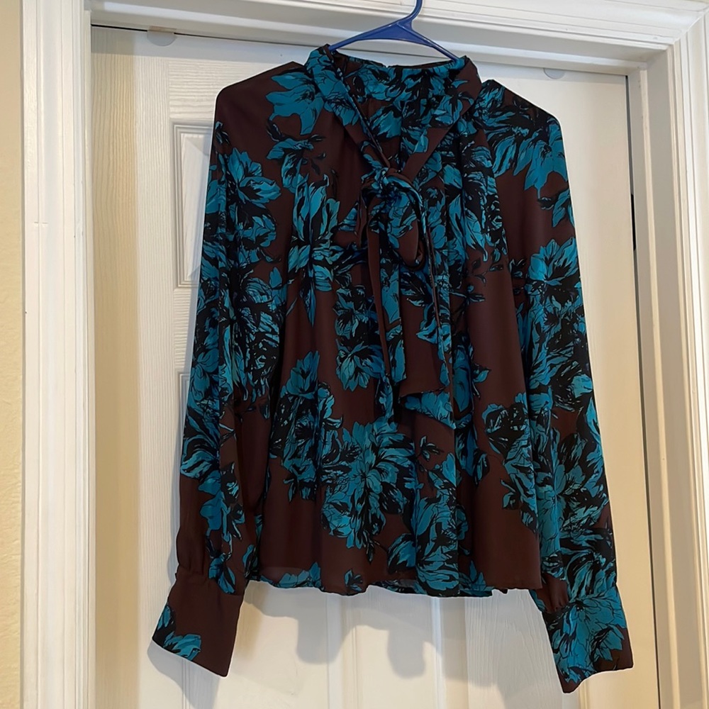 Who What Wear Blouse with Tie
